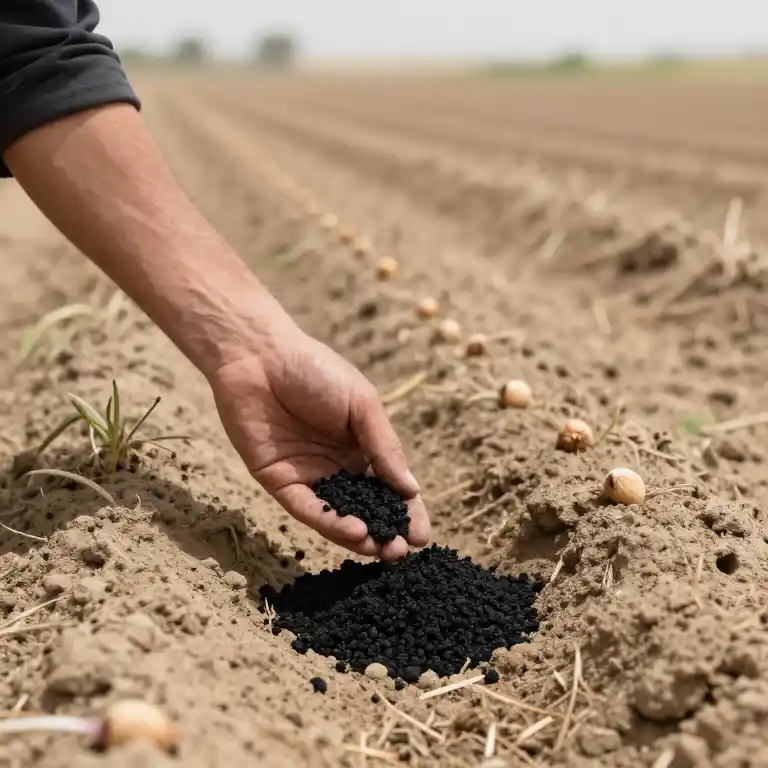 زمان مصرف کود سیاه برای زعفران
