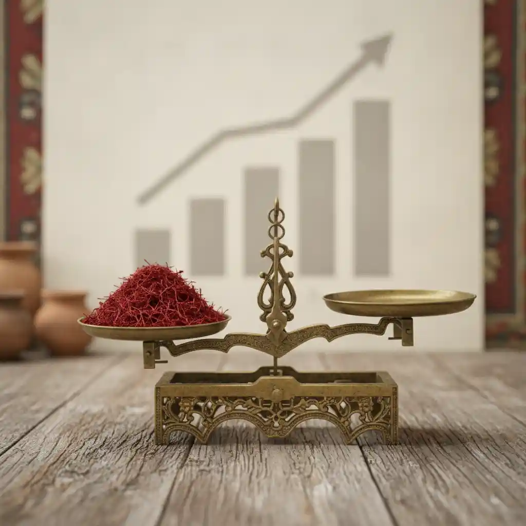 نمودار قیمت جهانی زعفران