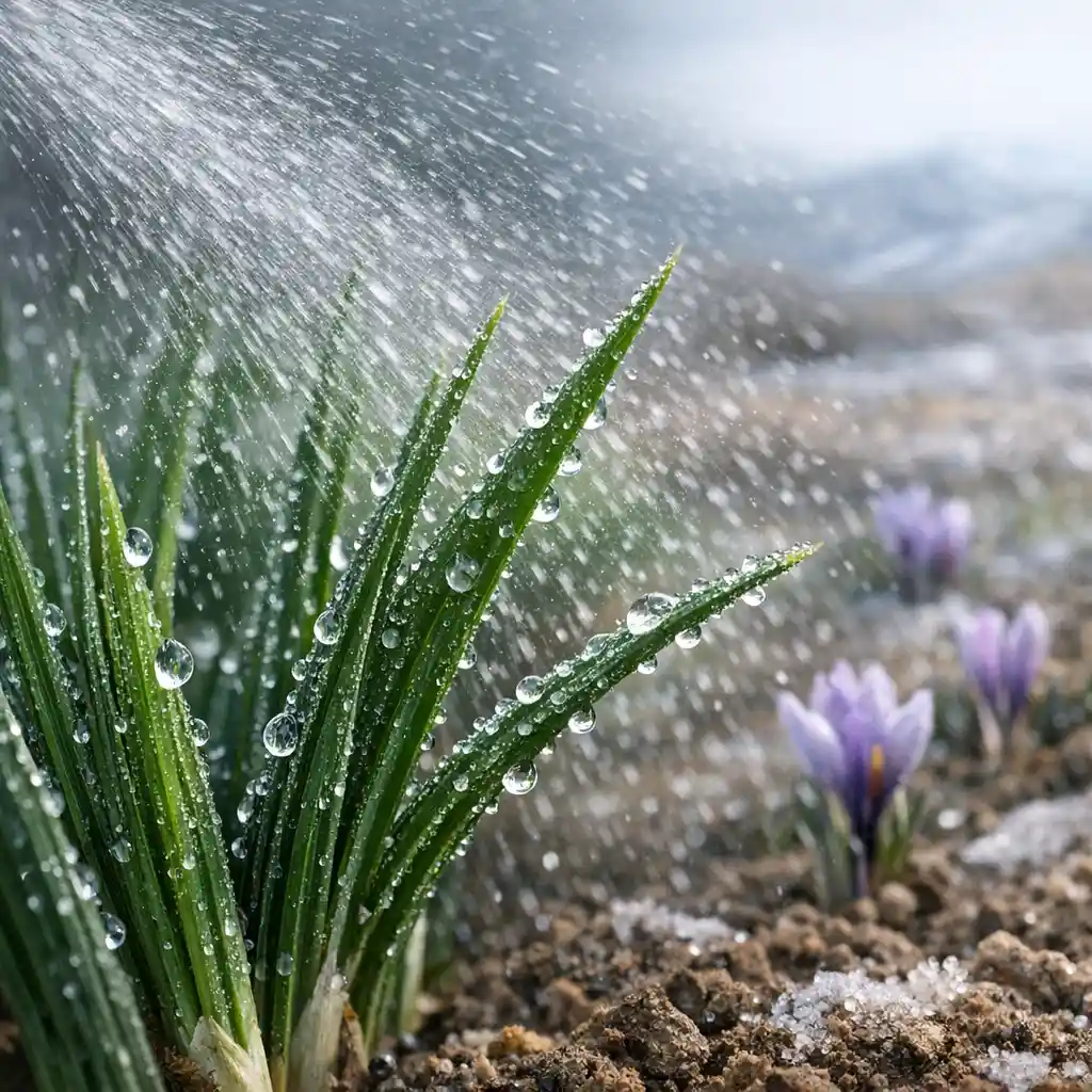 محلول پاشی زعفران در دی ماه