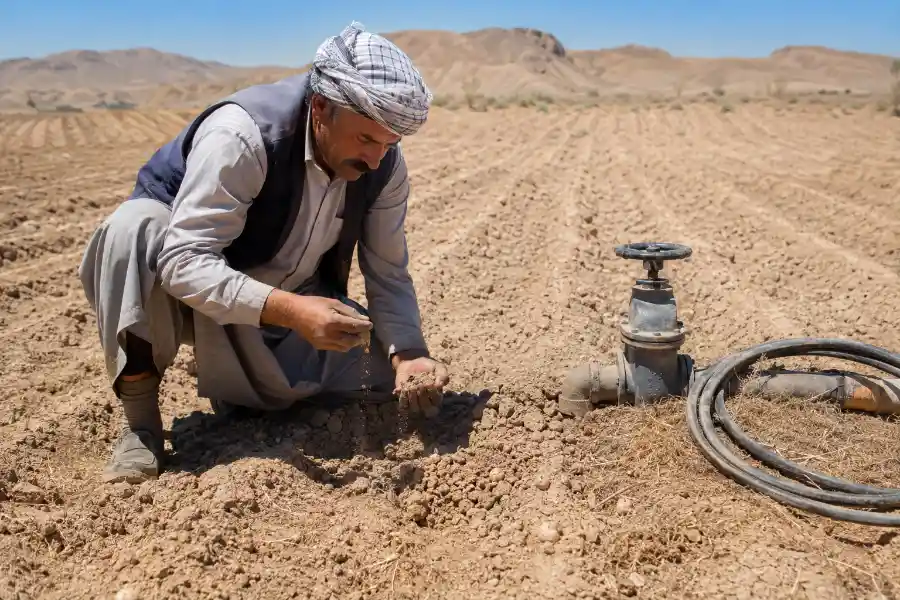 آبیاری زعفران در تابستان