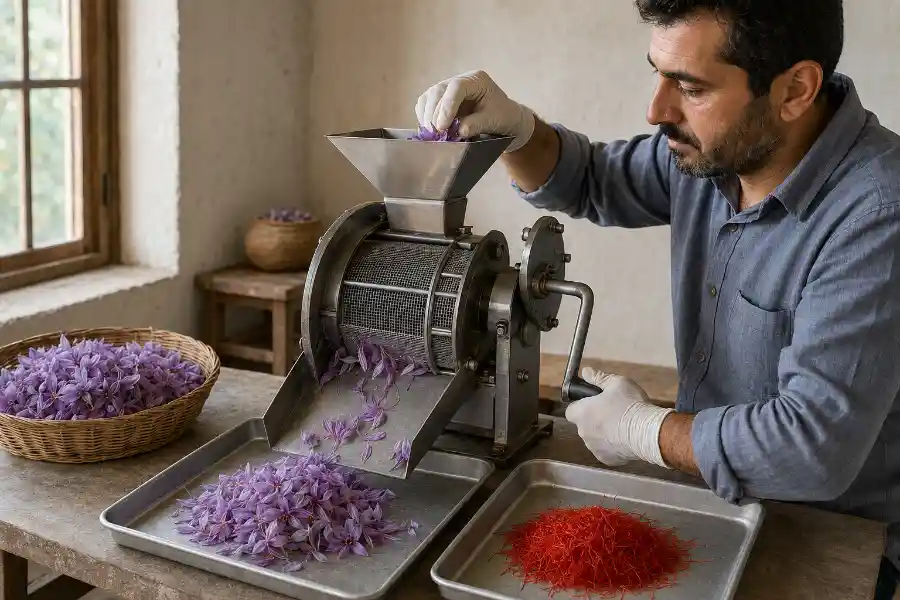 دستگاه زعفران پاک کن دستی