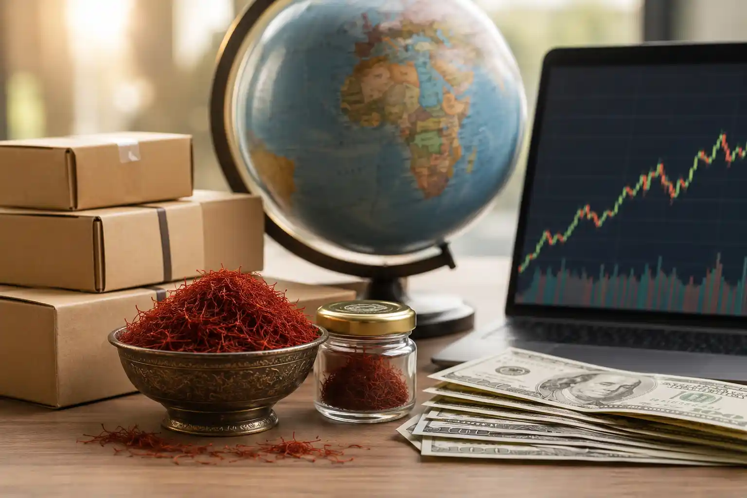 قیمت جهانی زعفران به دلار