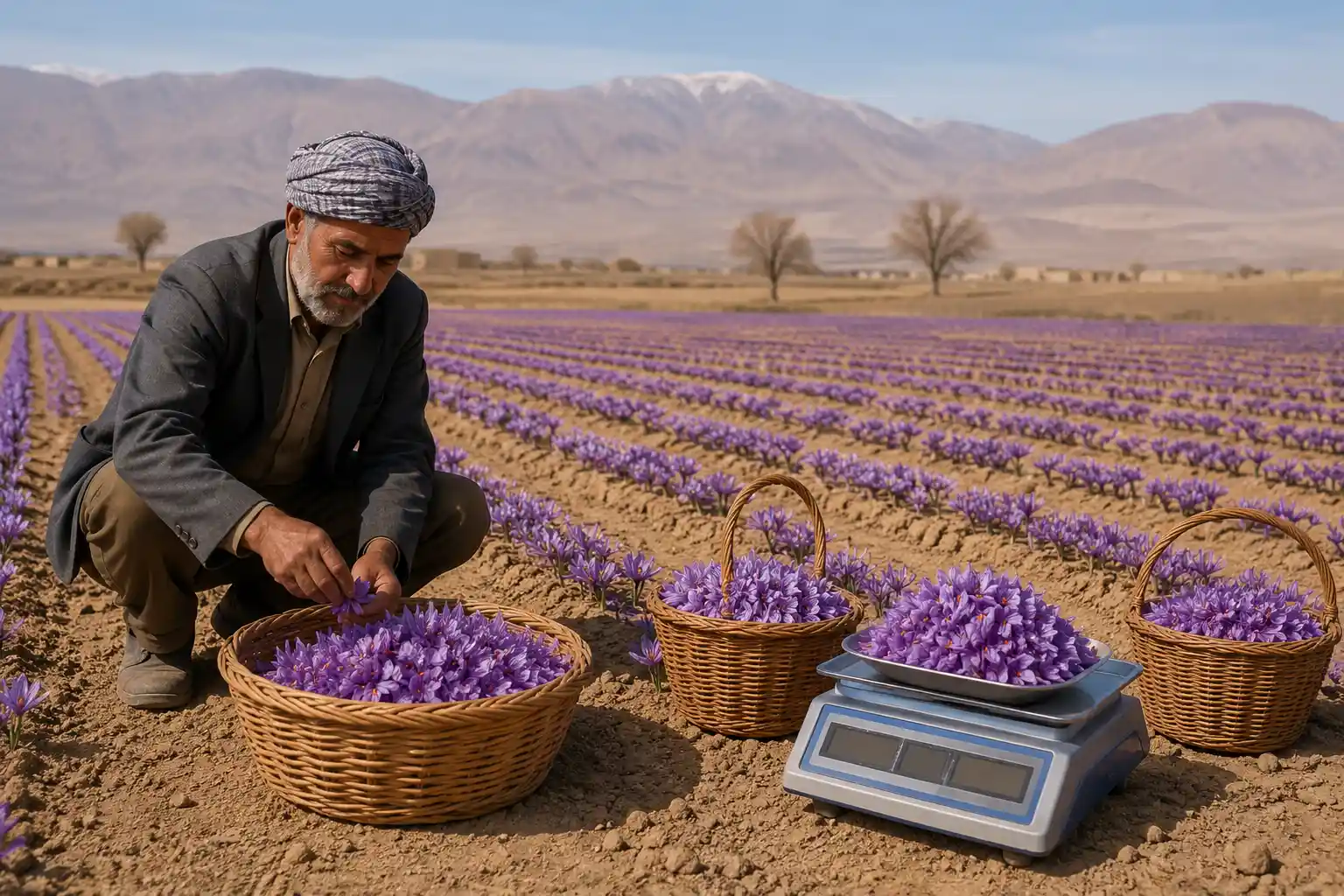 هر هکتار چند کیلو زعفران میدهد