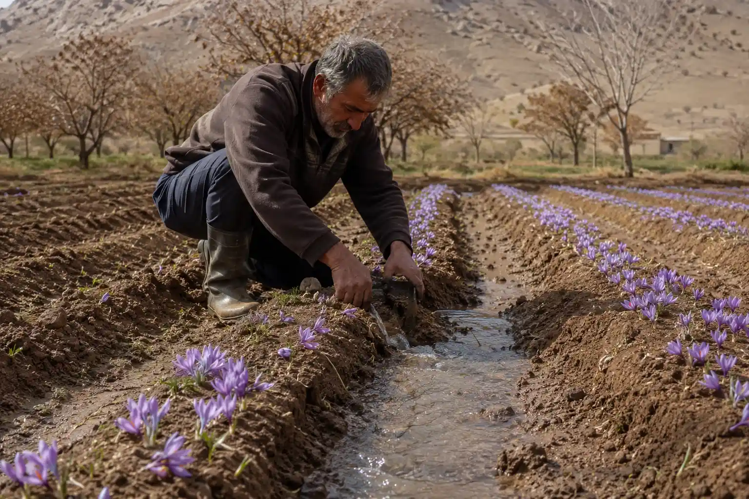 زعفران در سال چند بار اب میخواد