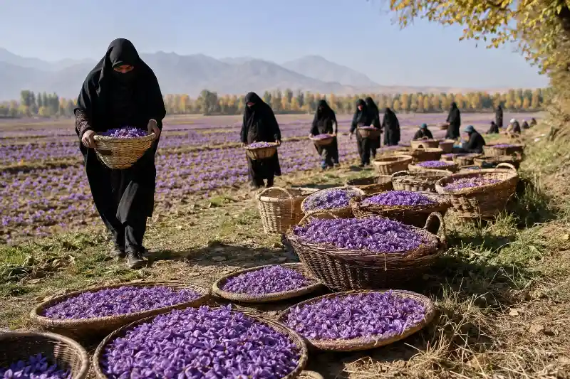 برداشت زعفران چگونه است