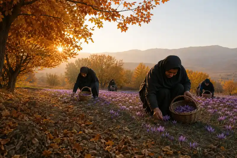 فصل برداشت زعفران در تربت حیدریه