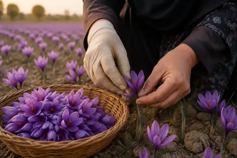 زعفران سال اول چقدر گل میدهد