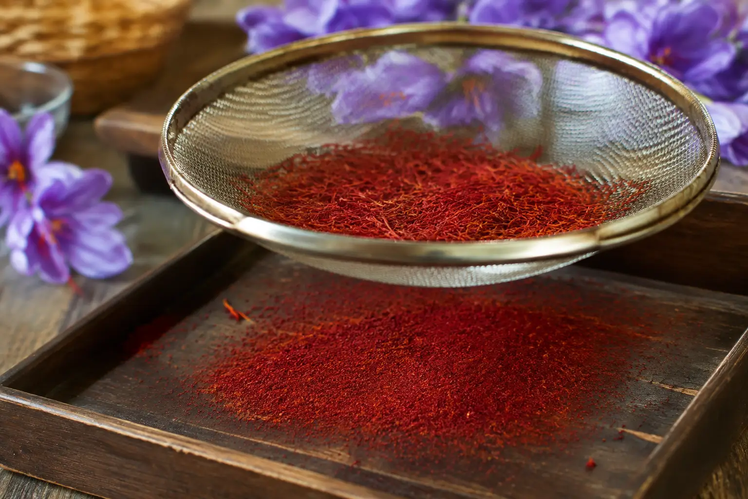 زعفران نرمه زیر الک