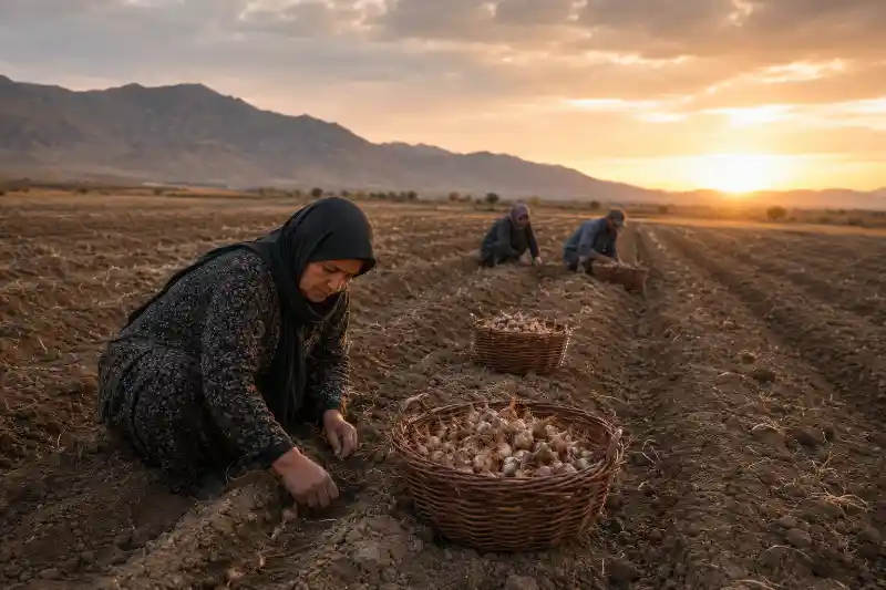 کشت زعفران در زمین دیم