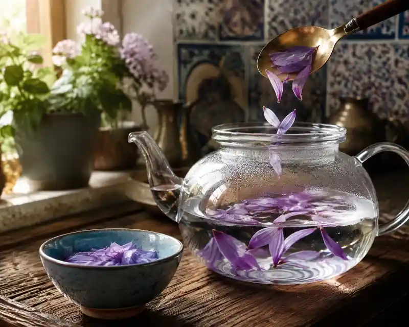 طرز استفاده از گلبرگ زعفران