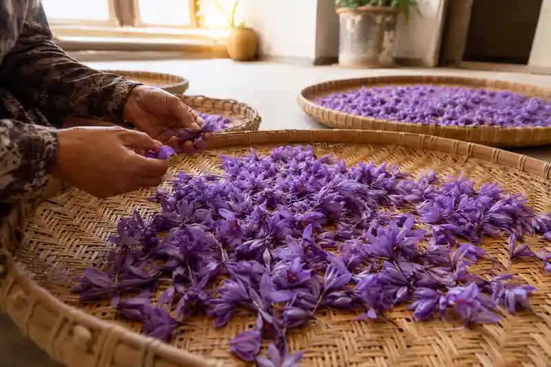 روش گرده گیری زعفران