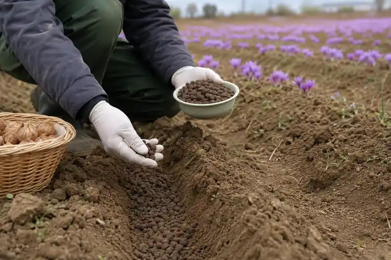 کود گوسفندی برای زعفران خوب است