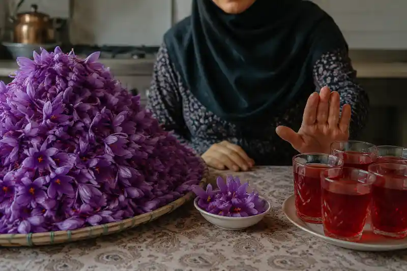 مضرات گل زعفران