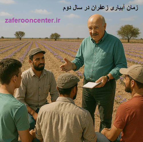 زمان آبیاری زعفران در سال دوم