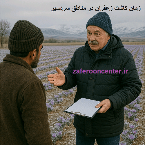 زمان آبیاری زعفران در مناطق سردسیر