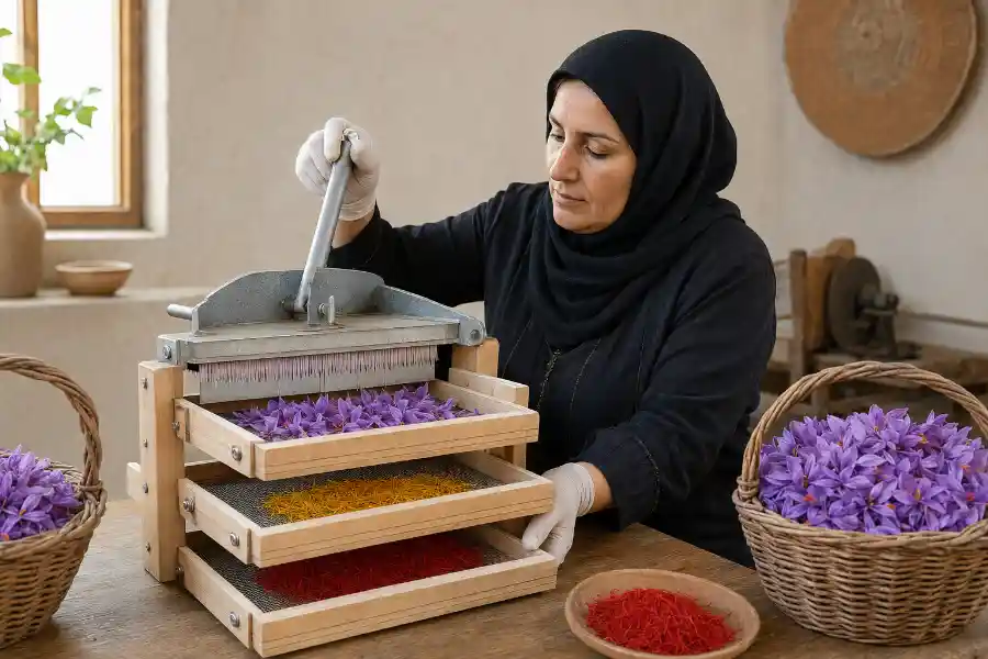 دستگاه زعفران پاک کن دستی