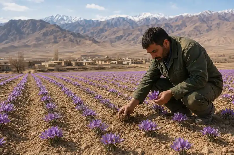 زعفران در چه شهرهایی کشت می شود