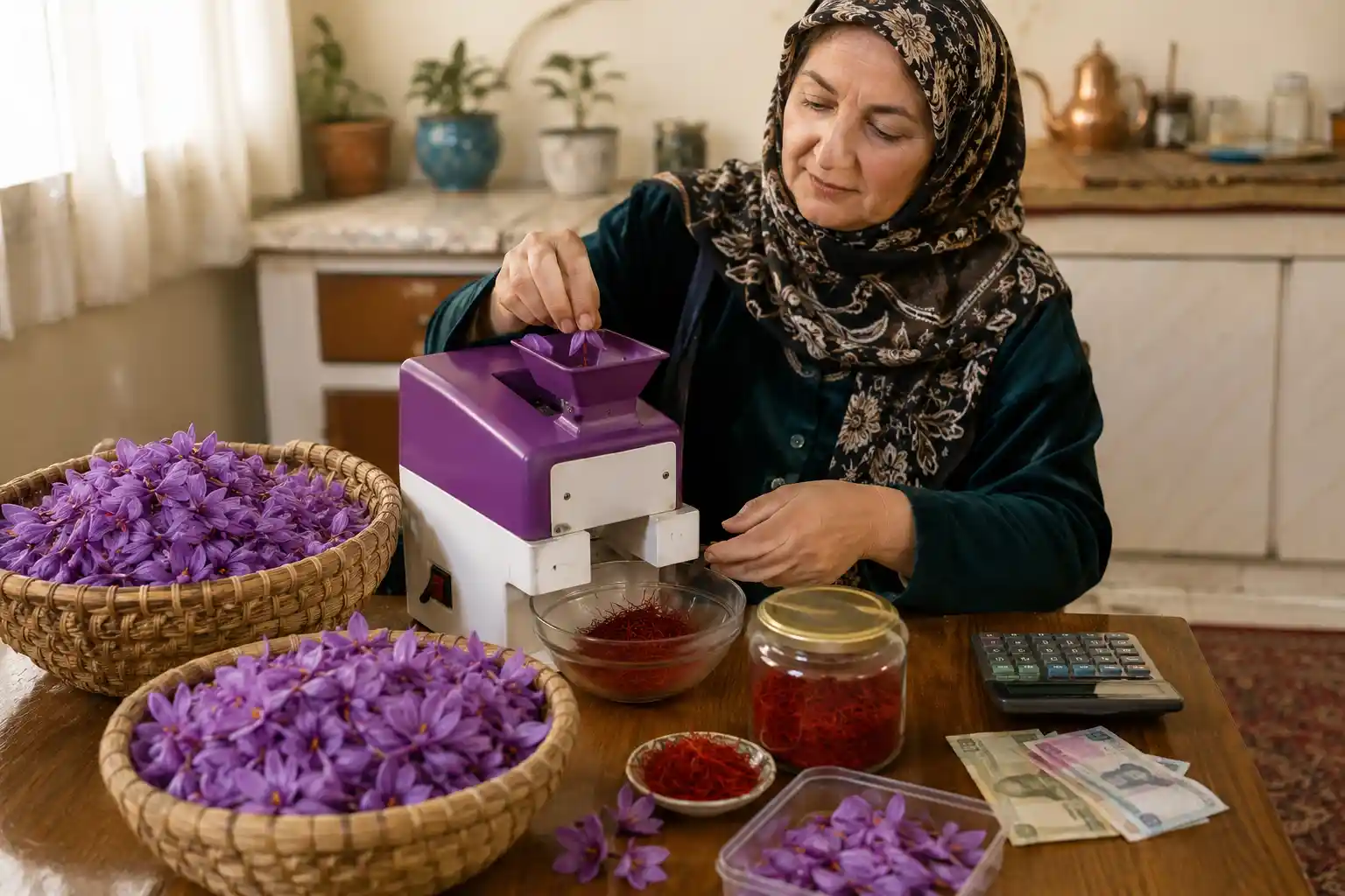 قیمت دستگاه گل پاک کن زعفران خانگی