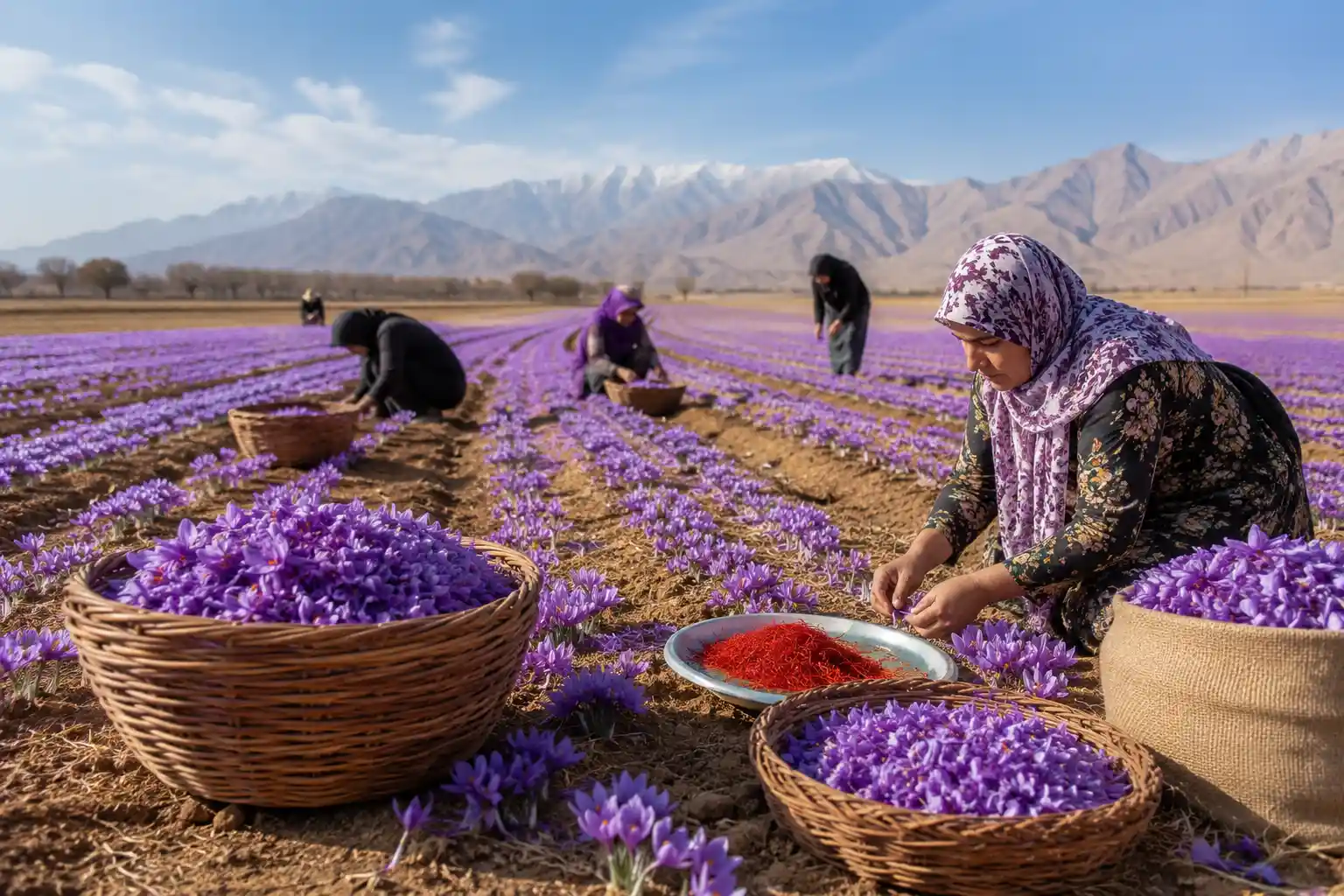 هر هکتار چند کیلو زعفران میدهد