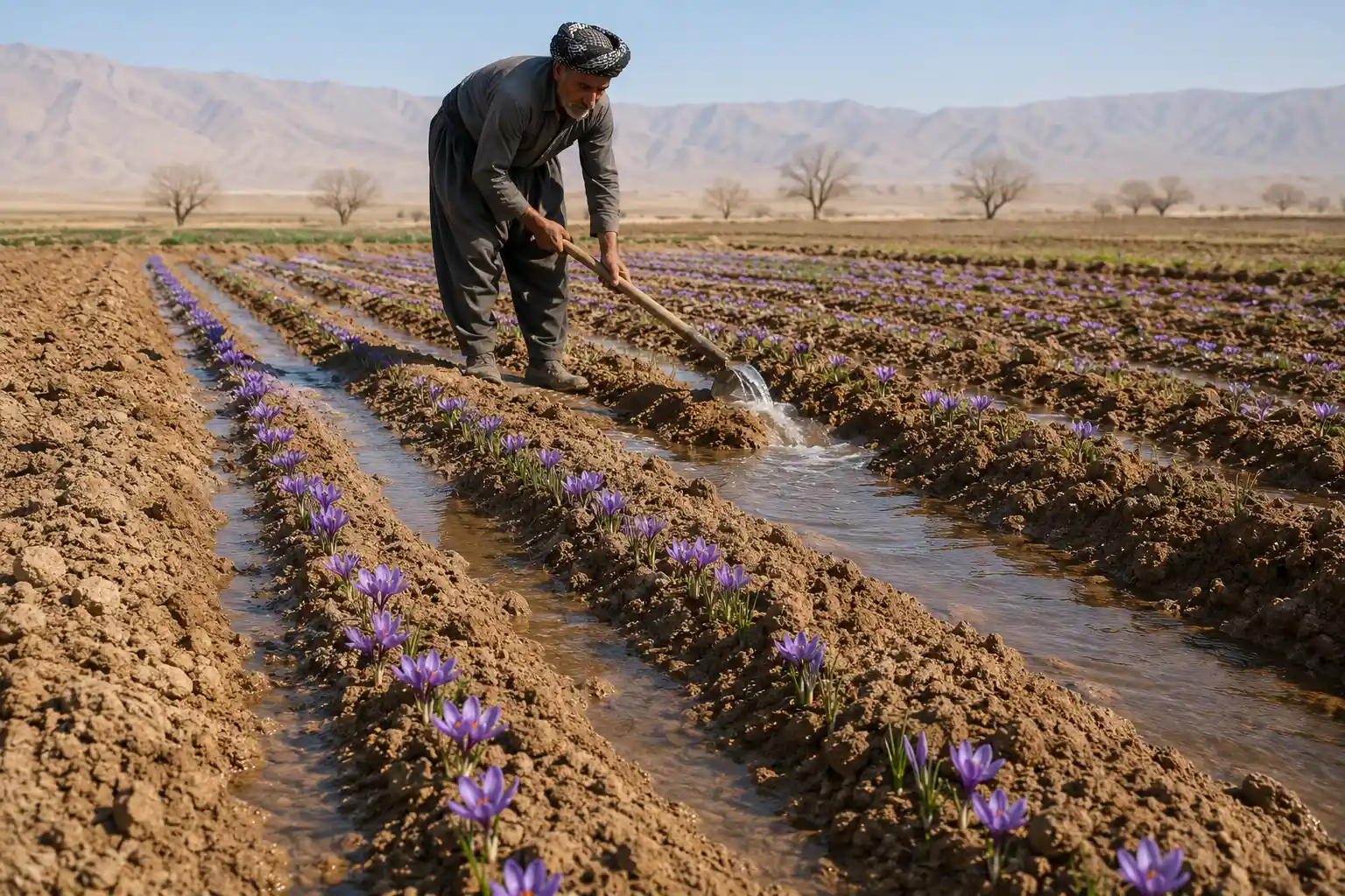 زعفران در سال چند بار اب میخواد