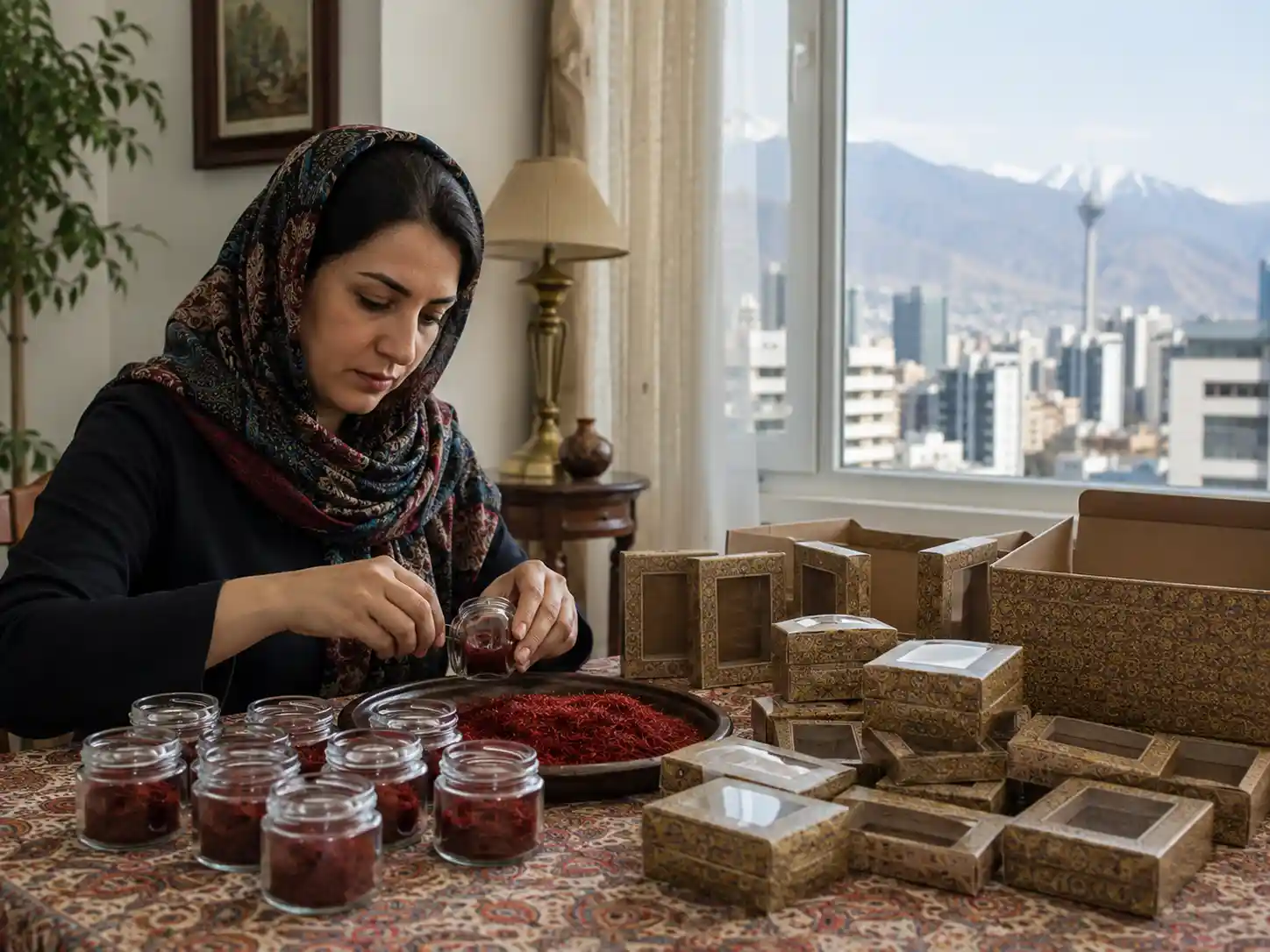 کار در منزل بسته بندی زعفران در تهران