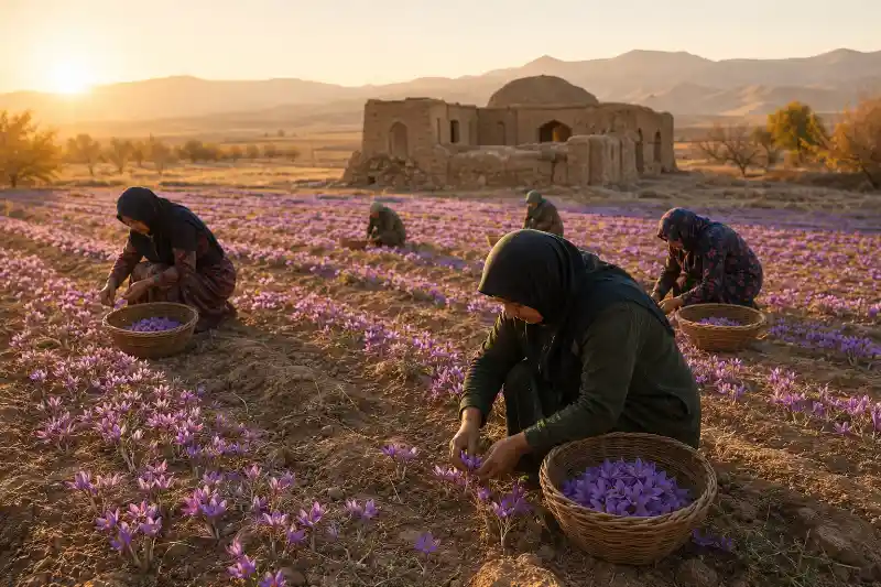 زمان برداشت زعفران در اصفهان