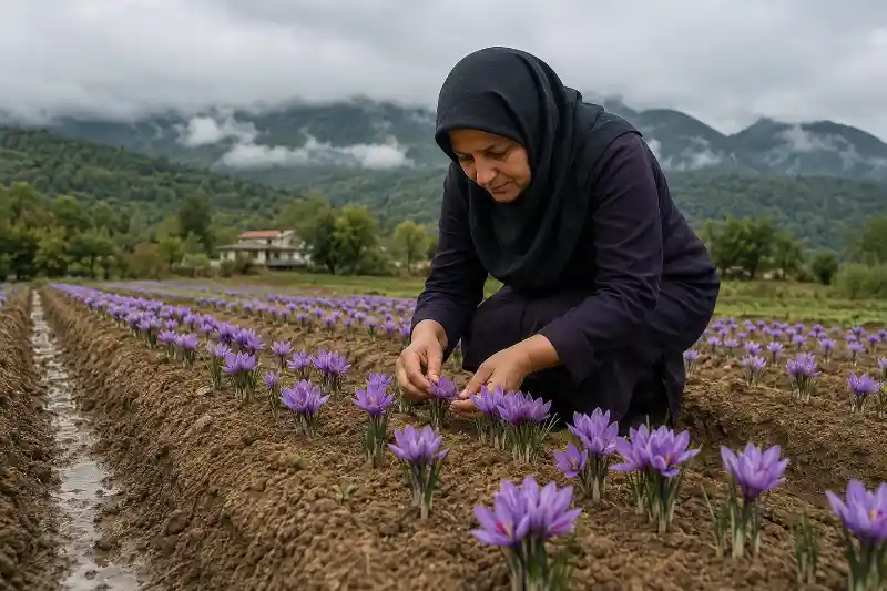 مراحل تولید زعفران