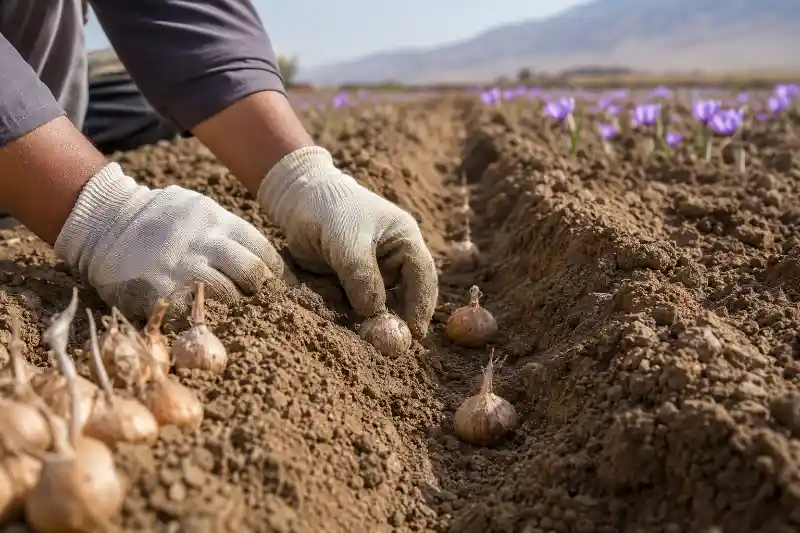 آموزش کاشت زعفران