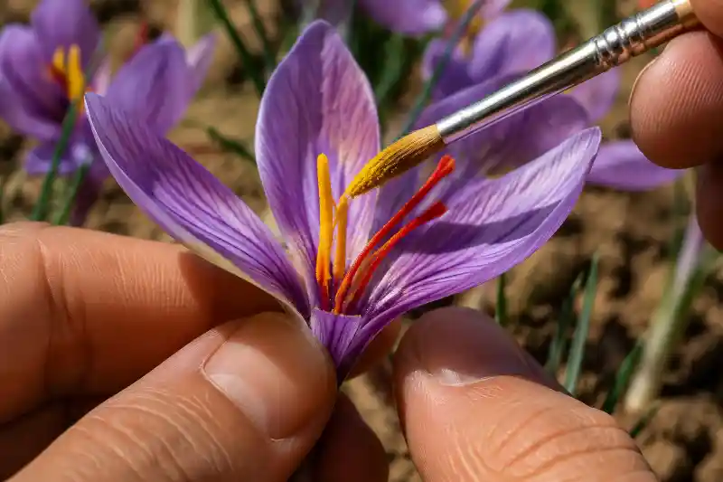 روش گرده گیری زعفران