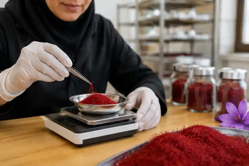 وزن کشی زعفران